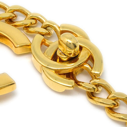 CHANEL 1996 CC Turnlock Gold Chain Necklace 96P 26536