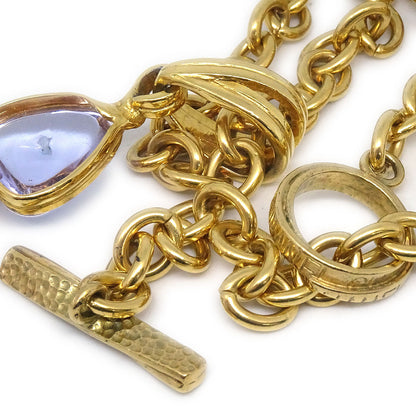 CHANEL 1996 Bijou Gold Chain Necklace 96P 48240