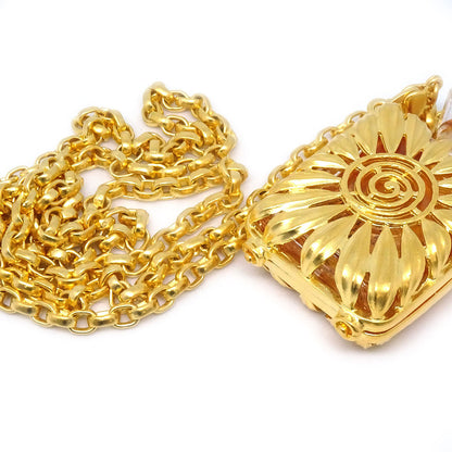 CHANEL Perfume Gold Chain Pendant Necklace 27099