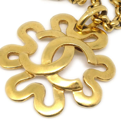 CHANEL 1995 Squiggle Border Pendant Necklace 95P 27102