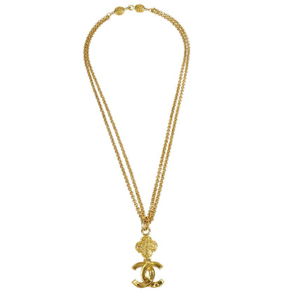 CHANEL 1995 Gold Chain Pendant Necklace 95A 27199