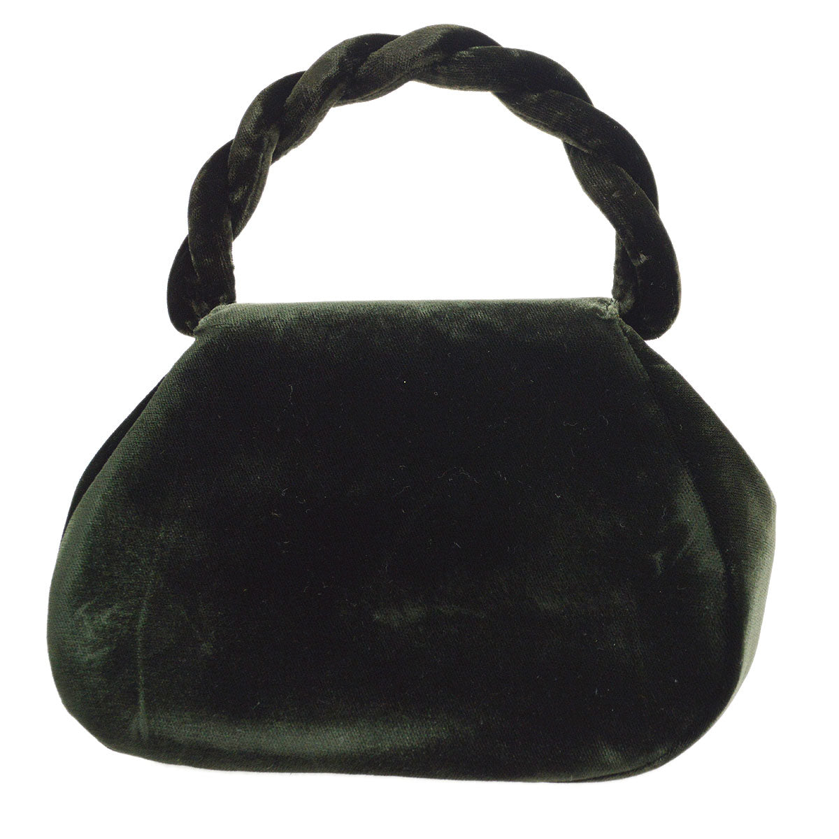 CHANEL * 1994-1996 Handbag Dark Green Velvet 49314