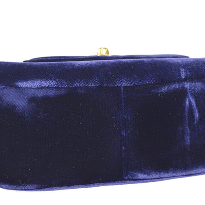 CHANEL * Handbag Navy Velvet 58060