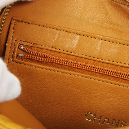 CHANEL * Chain Shoulder Bag Brown Ostrich 66393