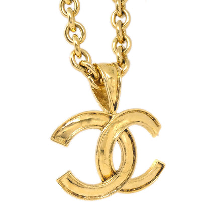 CHANEL CC Gold Chain Pendant Necklace 94P 58264