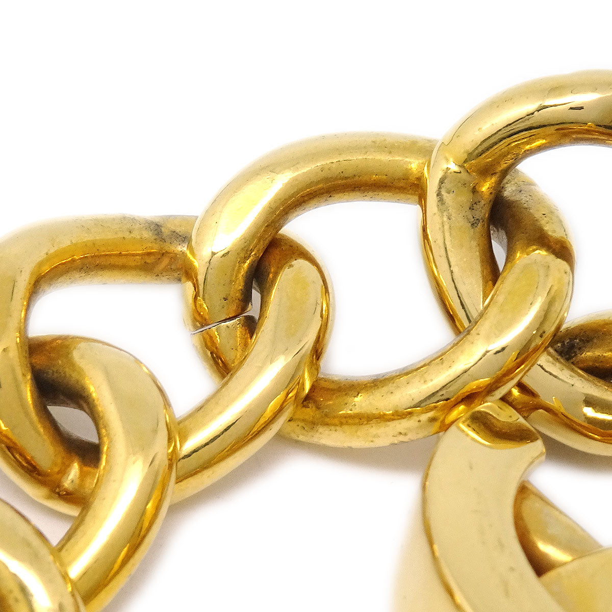 CHANEL 1996 Turnlock Gold Chain Bracelet 96P 58265