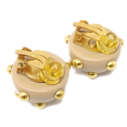 CHANEL Earrings Beige Gold Clip-On 00A 58280