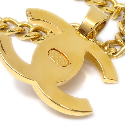 CHANEL Turnlock Gold Chain Necklace 96P 96742