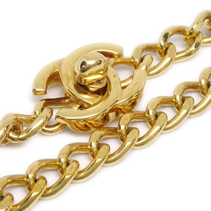 CHANEL Turnlock Gold Chain Necklace 96P 96742