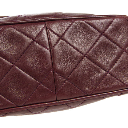 CHANEL 1991-1994 Pocket Camera Bag Mini Bordeaux Lambskin 87986