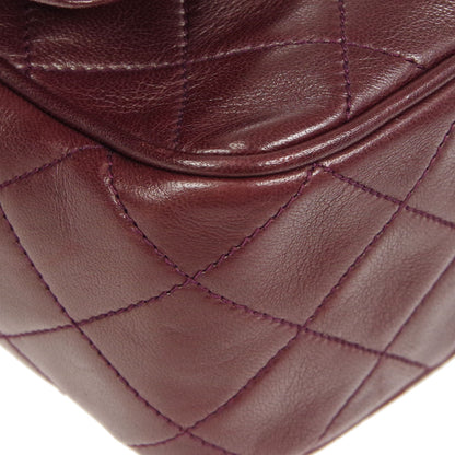 CHANEL 1991-1994 Pocket Camera Bag Mini Bordeaux Lambskin 87986