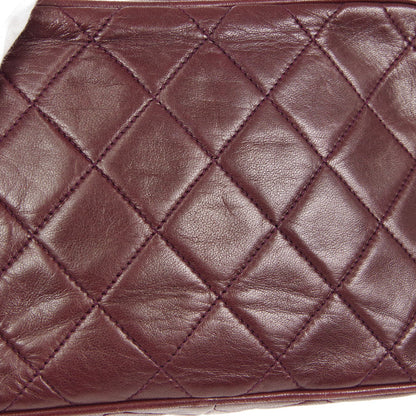 CHANEL 1991-1994 Pocket Camera Bag Mini Bordeaux Lambskin 87986