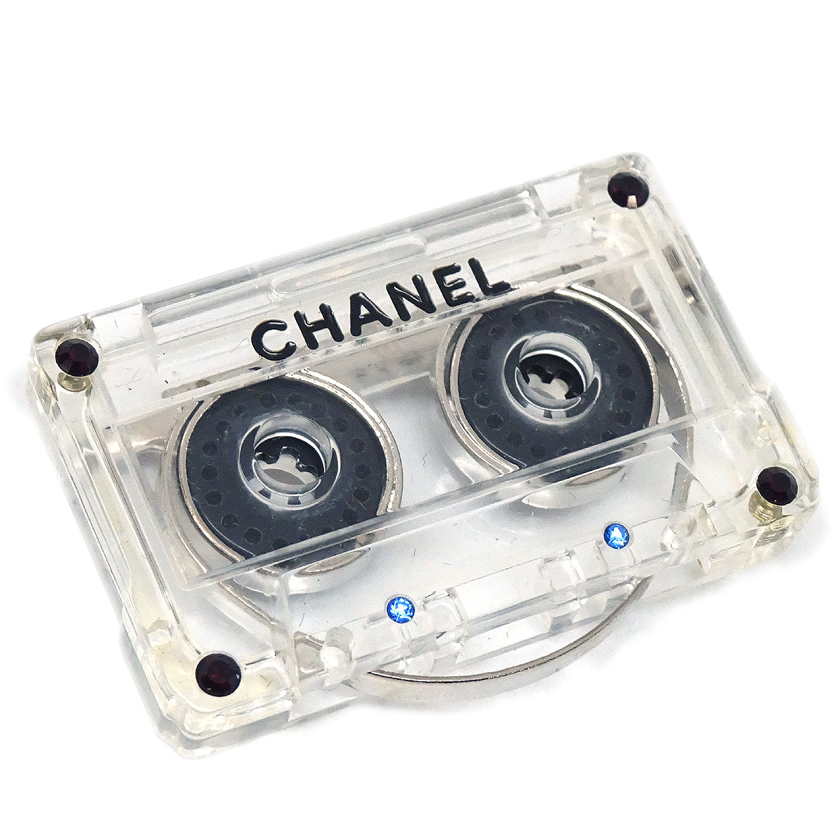 CHANEL 2004 Spring Cassette Tape Brooch Pin 04P 87969