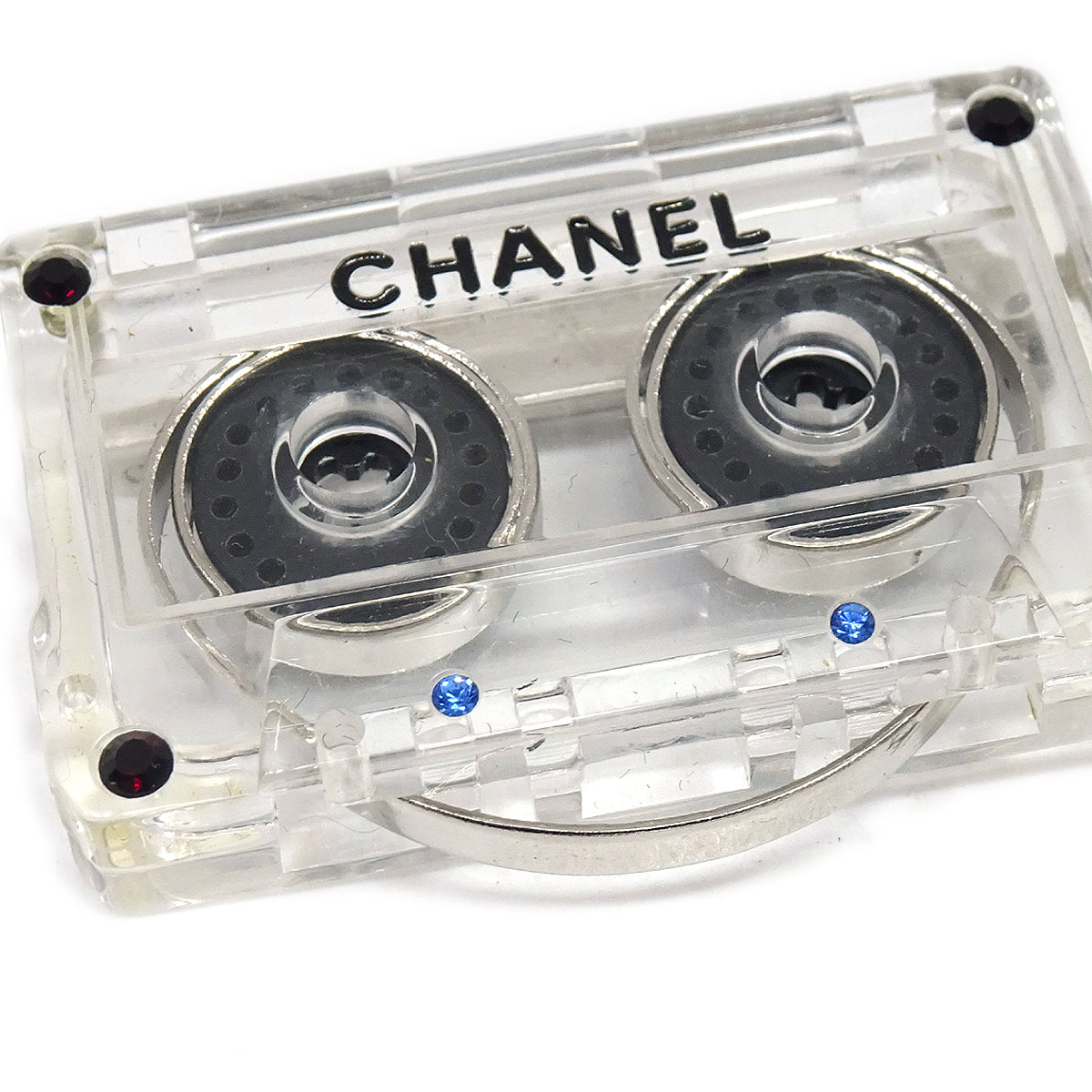 CHANEL 2004 Spring Cassette Tape Brooch Pin 04P 87969