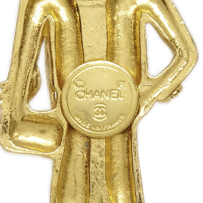 CHANEL 1980s Coco  Brooch Gold 88059