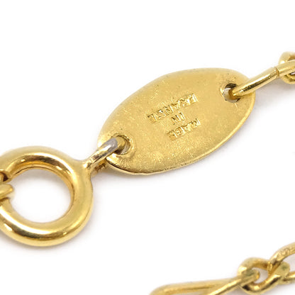 CHANEL 1983 Circled CC Gold Chain Pendant Necklace 97567