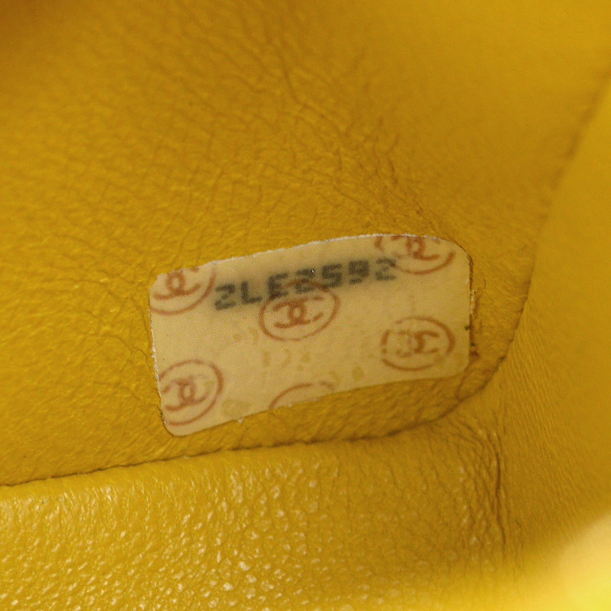 CHANEL 1991-1994 Diana Flap Medium Yellow Linen 77936