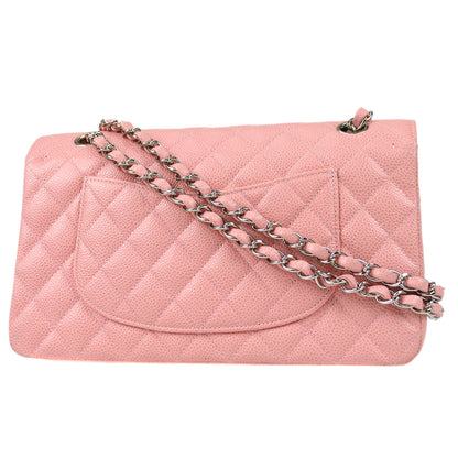 CHANEL * 2004-2005 Classic Double Flap Medium SHW Pink Caviar 88214