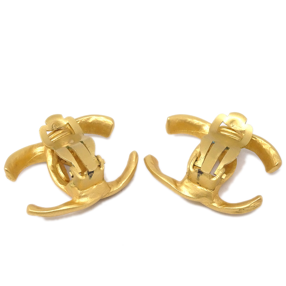 CHANEL CC Earrings Clip-On Gold 00T 97548