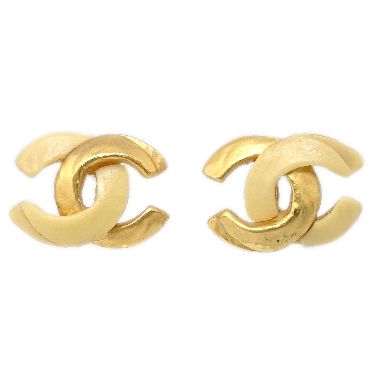 CHANEL CC Piercing Earrings Gold 00T 97616