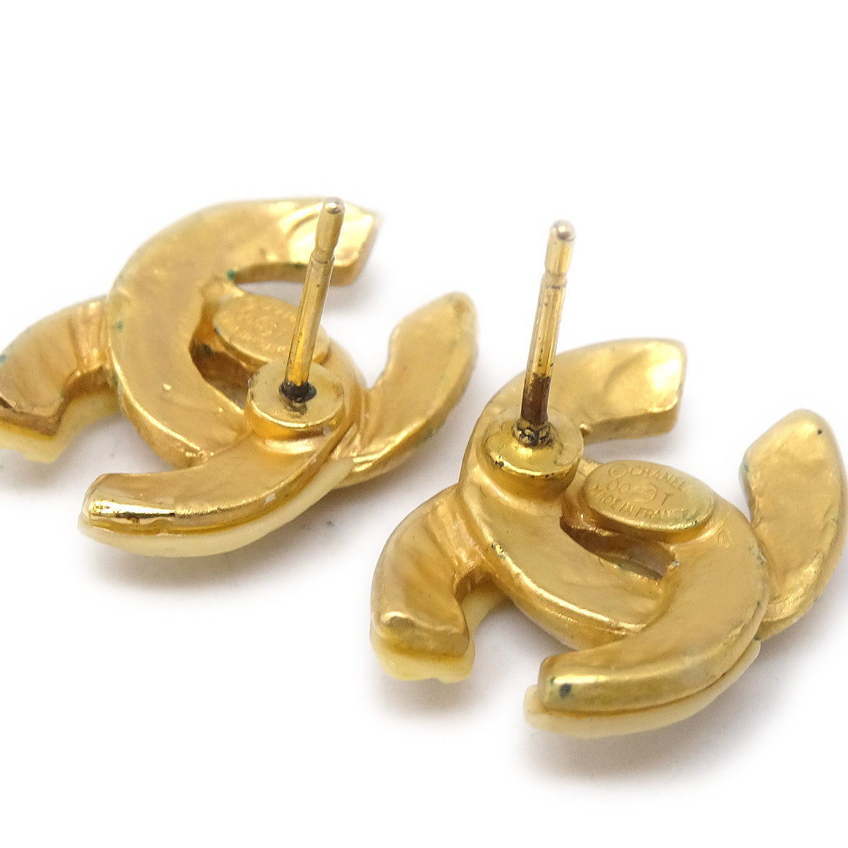 CHANEL CC Piercing Earrings Gold 00T 97616