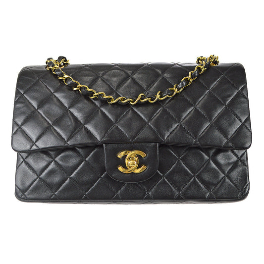 CHANEL 1991-1994 Classic Double Flap Medium Black Lambskin 87833