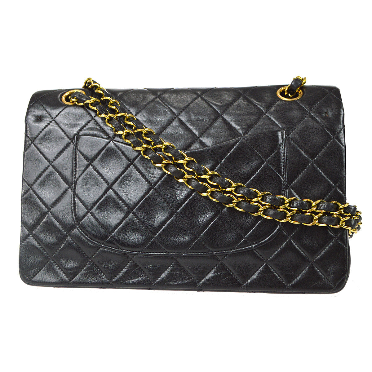 CHANEL 1991-1994 Classic Double Flap Medium Black Lambskin 87833