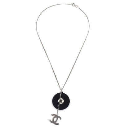 CHANEL 2004 Spring Record & CC Silver Chain Necklace 04P 78332