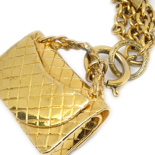 CHANEL Bag Gold Chain Pendant Necklace 78651