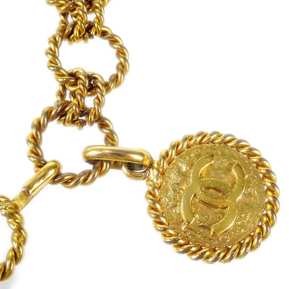 CHANEL Medallion Gold Chain Belt 29 Small Good 78672