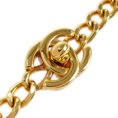 CHANEL Turnlock Gold Chain Necklace 96P 78638