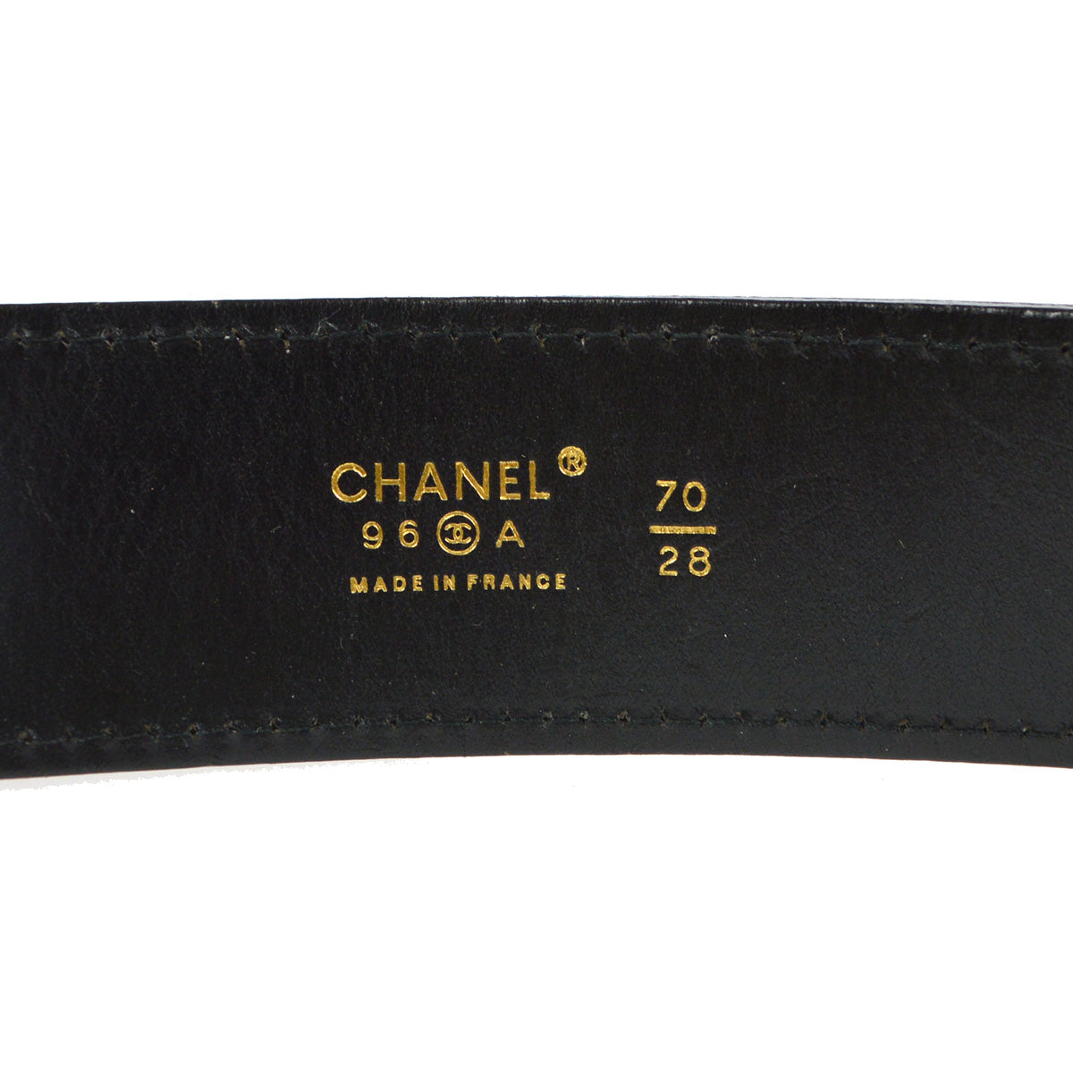 CHANEL Buckle Belt Black 70/28 96A Small Good 68472