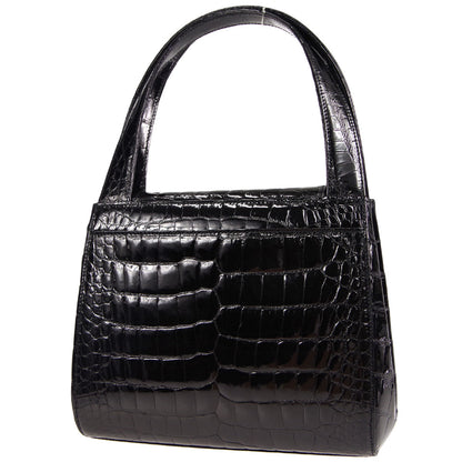 CHANEL * Handbag Black Crocodile 89696