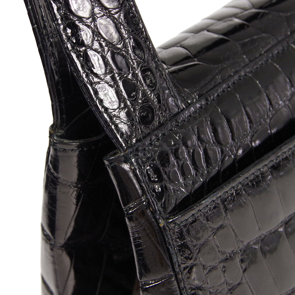 CHANEL * Handbag Black Crocodile 89696