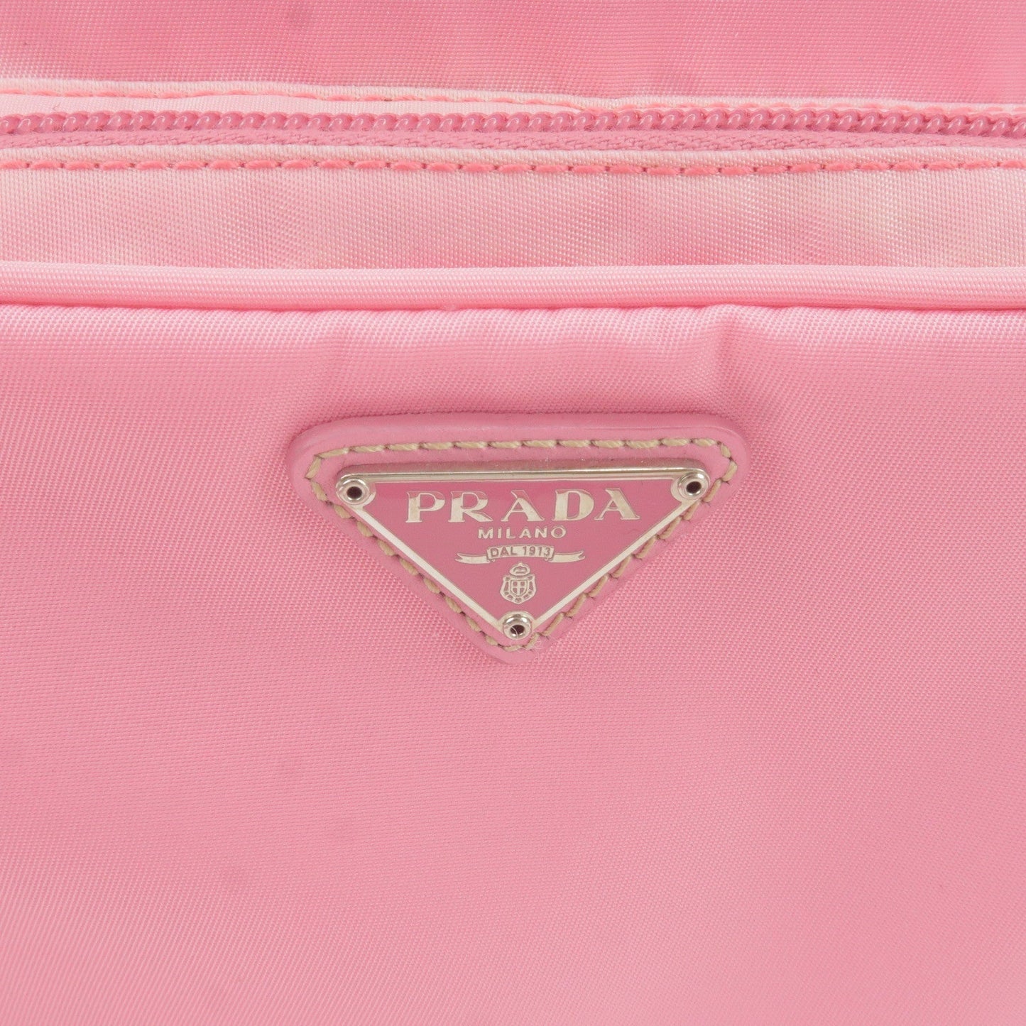 Prada Nylon Leather Shoulder Bag Pouch Purse Pink  BT0169