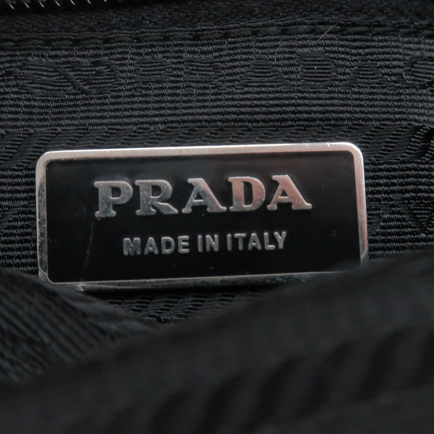 Prada Nylon Leather Shoulder Bag Crossbody Bag NERO Black