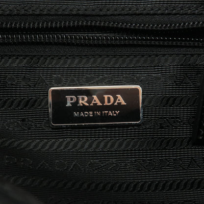 Prada Logo Nylon Leather Shoulder Bag NERO Black BT1067