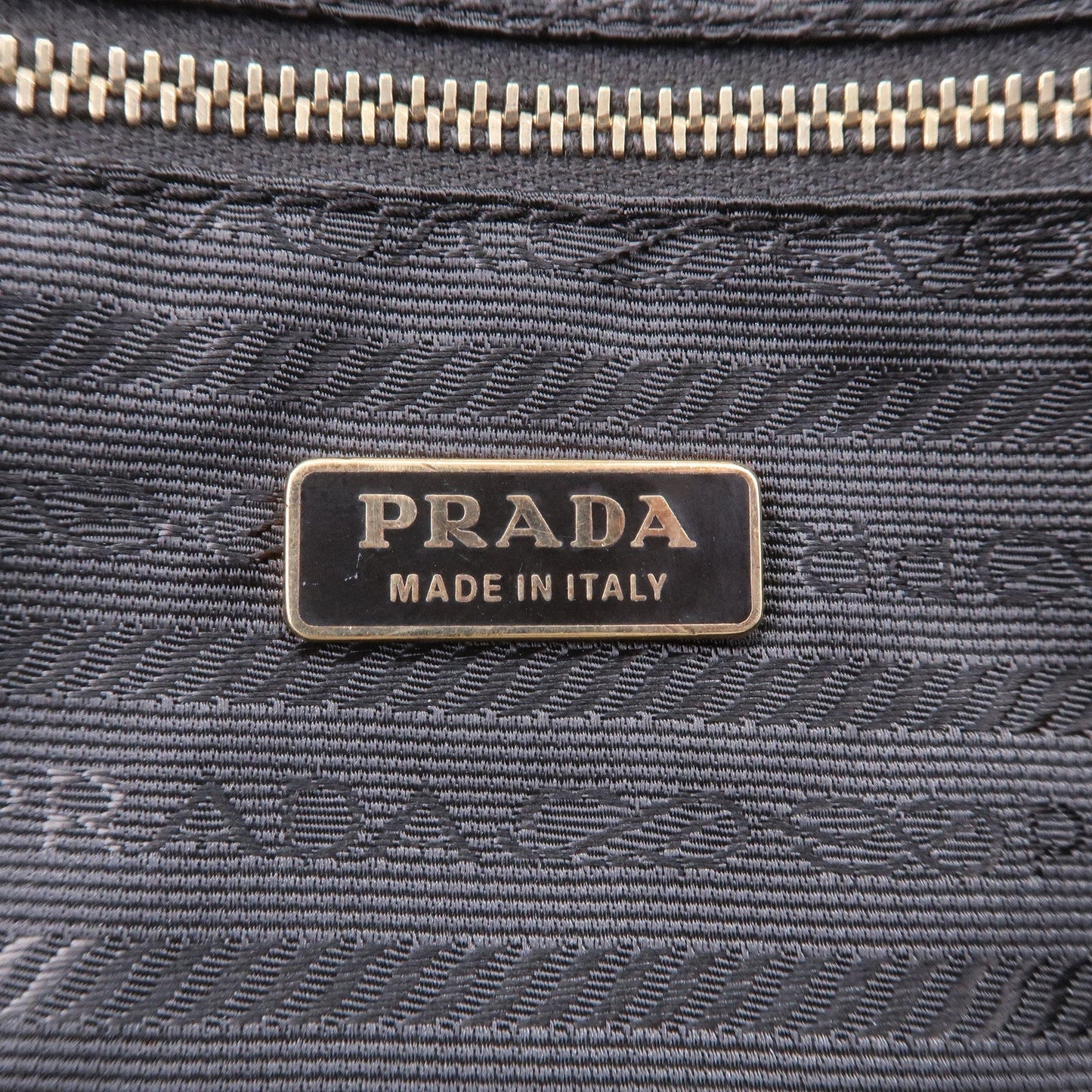 Prada Nylon Leather Hand Bag Shoulder Bag Brown BL0106