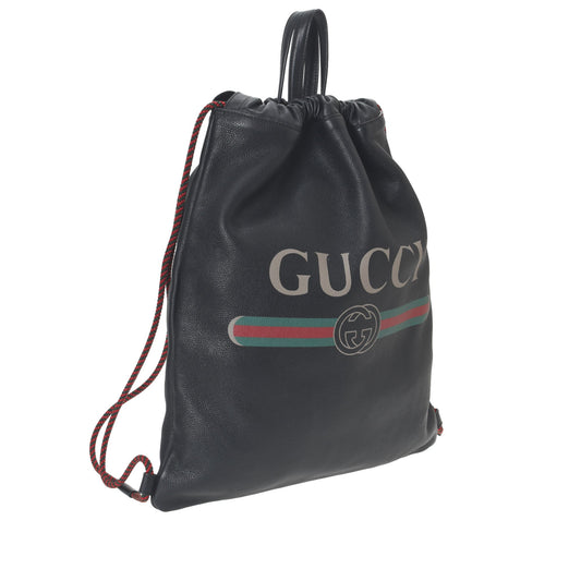 Gucci Print Drawstring Backpack