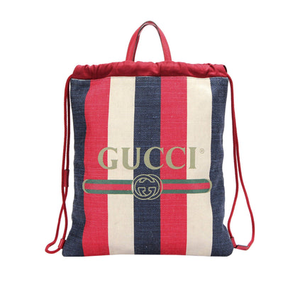 Gucci Print Drawstring Backpack