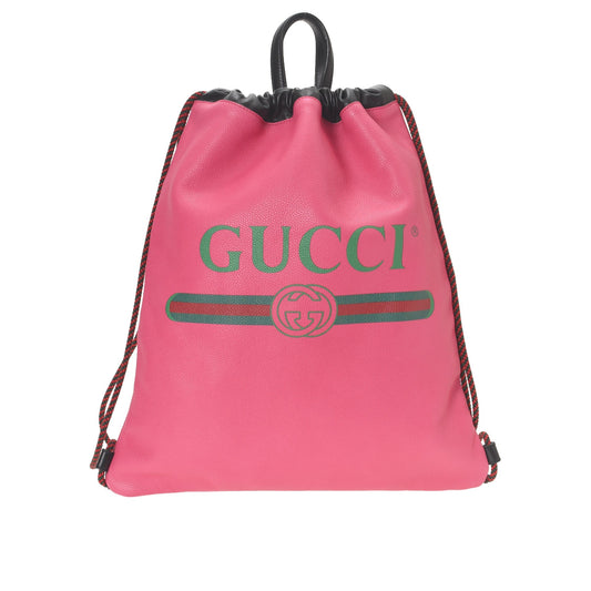 Gucci Print Drawstring Backpack