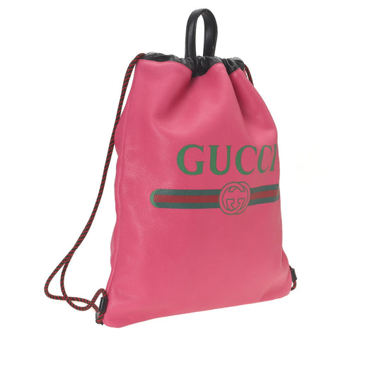 Gucci Print Drawstring Backpack