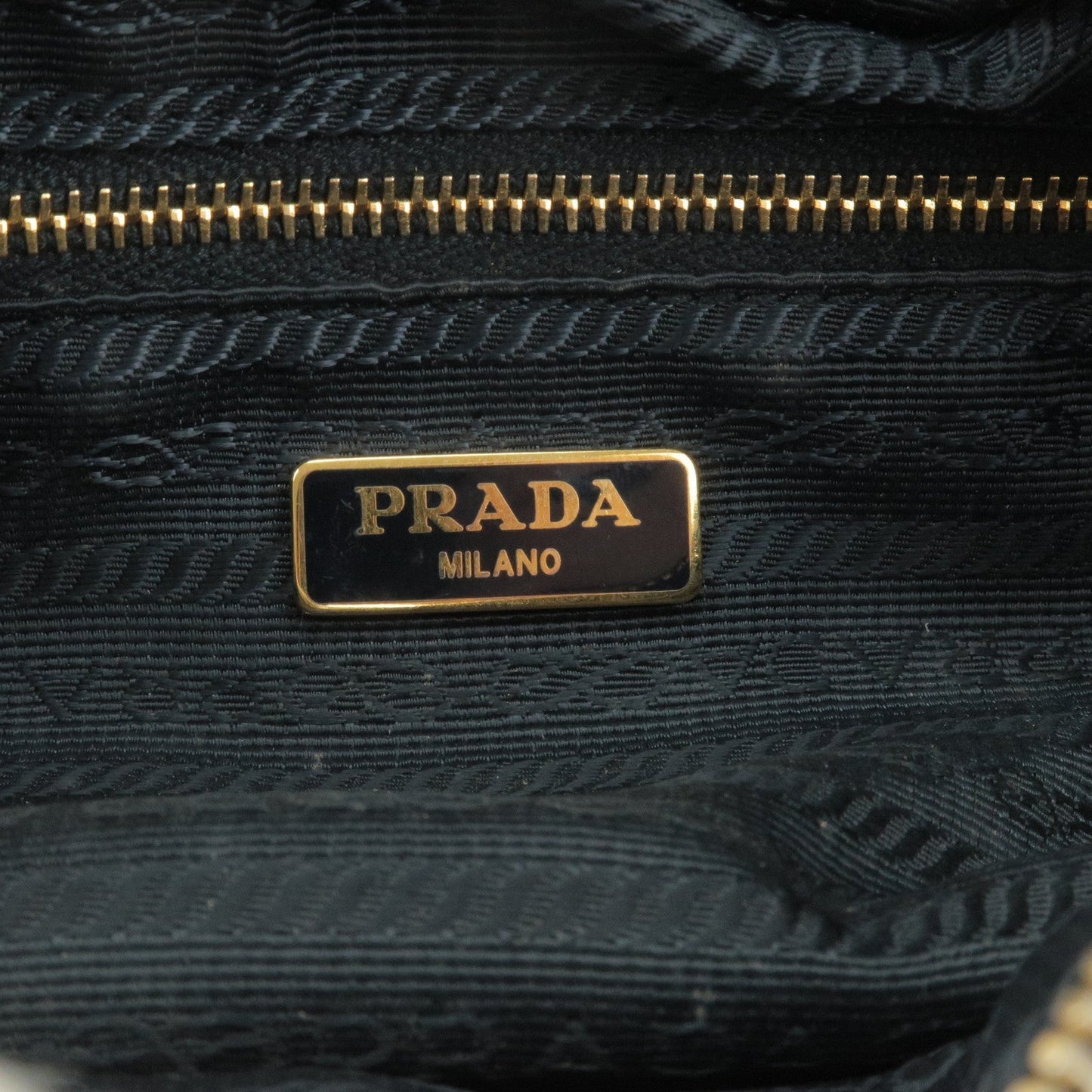 Prada Logo Nylon Shoulder Bag Crossbody Bag NERO Black BT6671