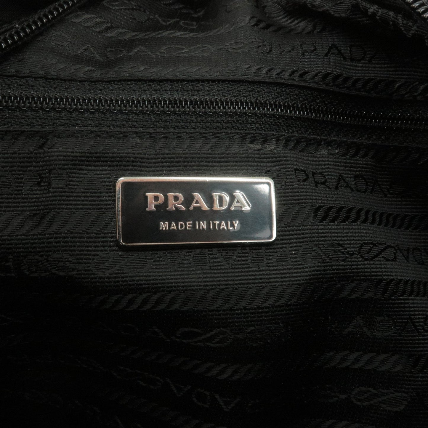 Prada Logo Nylon Leather Shoulder Bag NERO Black  BT0166