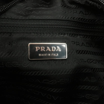 Prada Logo Nylon Leather Shoulder Bag NERO Black  BT0166