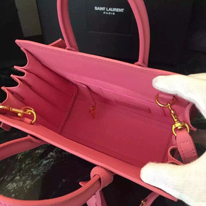 Yves Saint Laurent Nano Sac De Jour Bag In Pink Leather