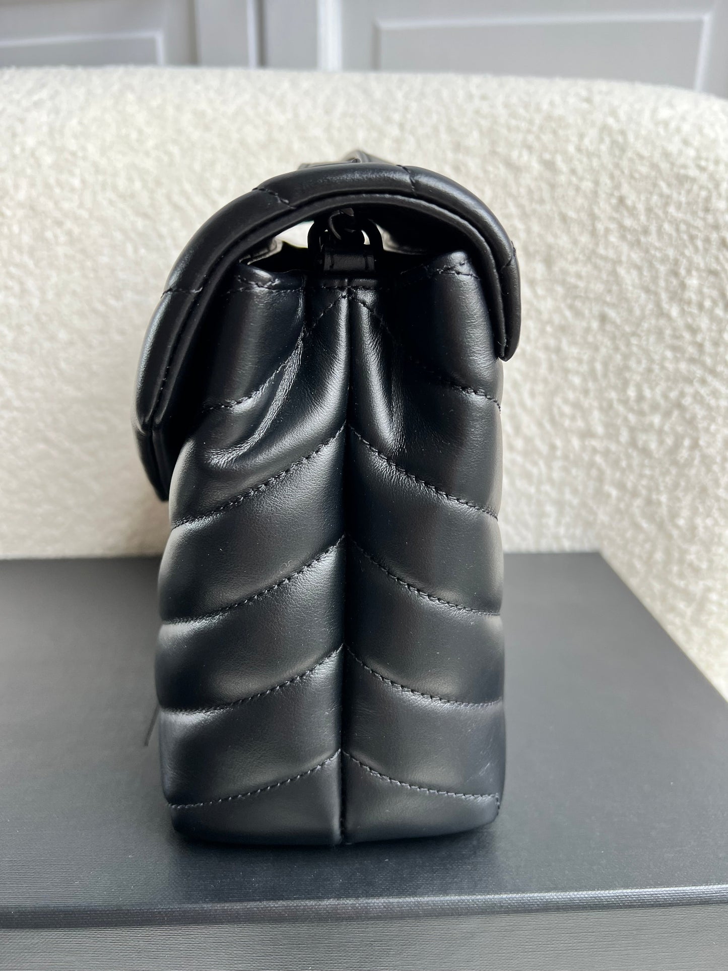 Yves Saint Laurent (YSL) Black on Black Small Lou Lou