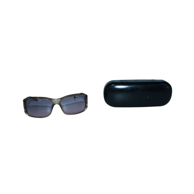 GUCCI Vintage Brown Transculent Plastic "G" Sunglasses