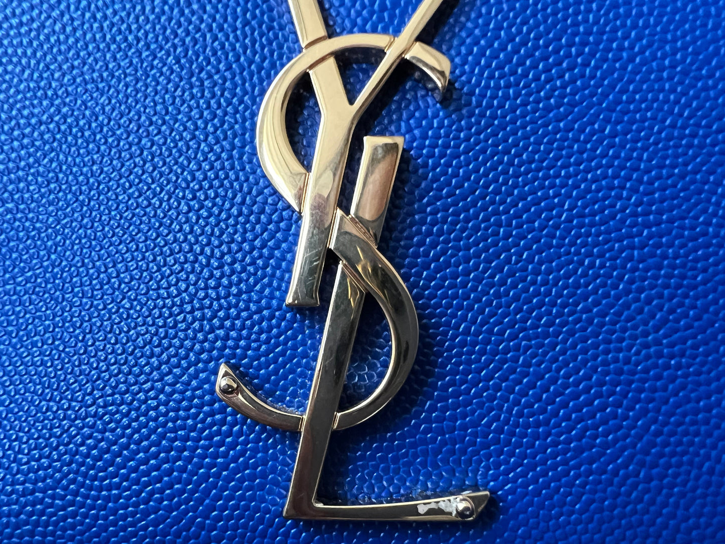 Yves Saint Laurent (YSL) Blue Cassandre Clutch