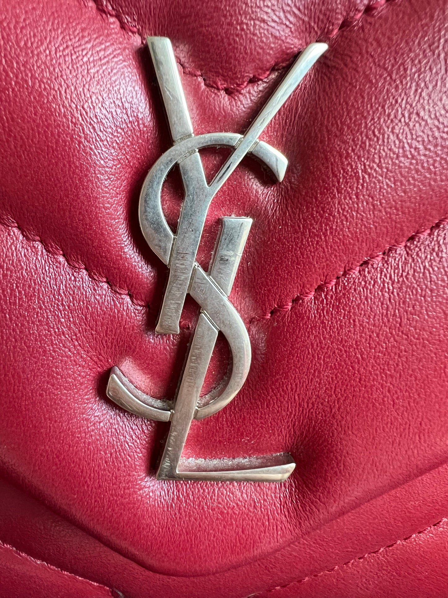 Yves Saint Laurent (YSL) Red Toy Lou Lou with Silver Hardware